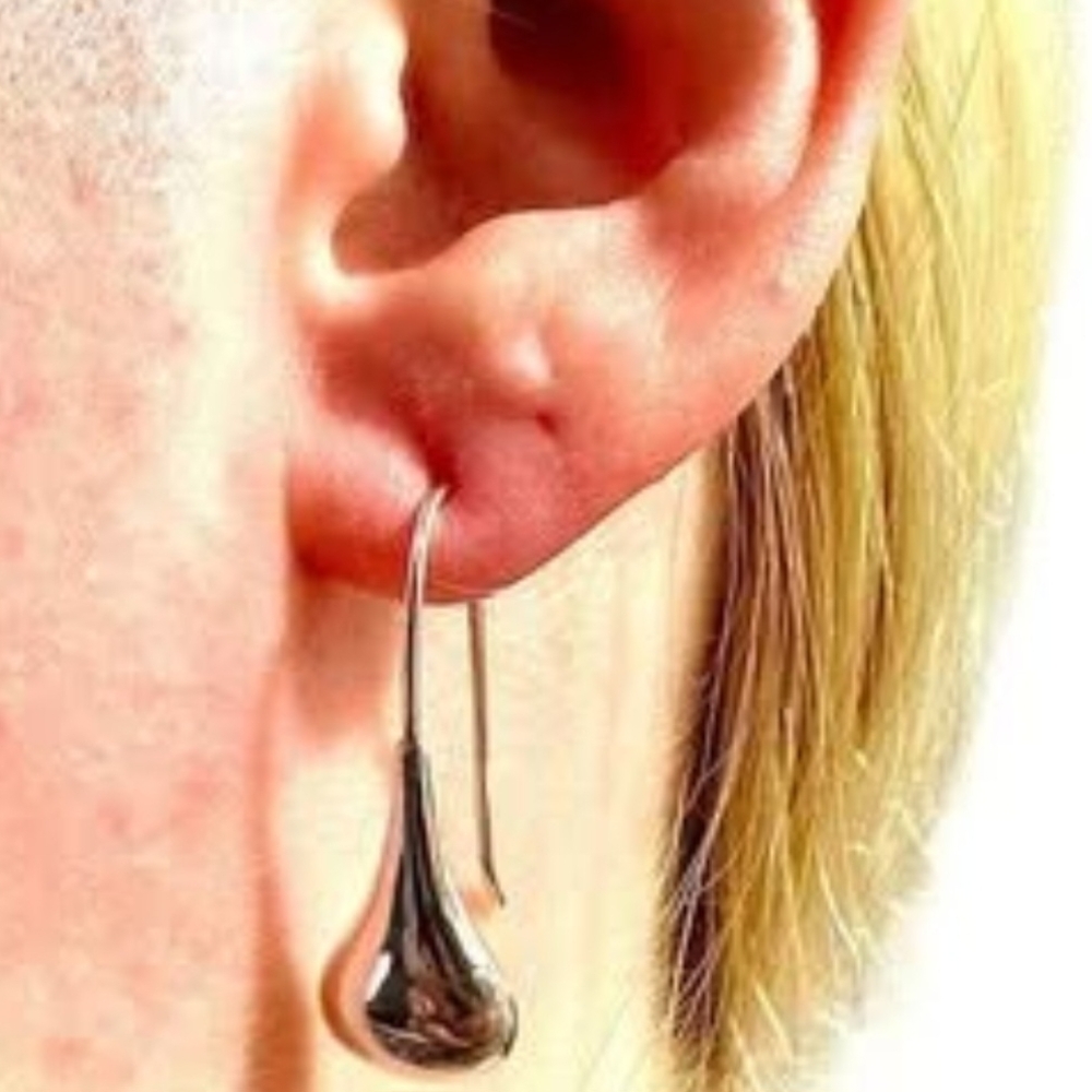 925 Sterling Silver Tear Drop Hook Dangle Drop Earrings for Women Gift - Picture 2 of 8